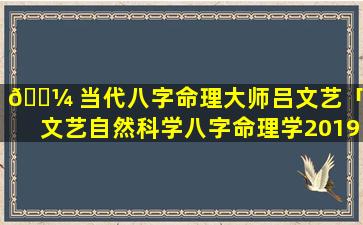 🐼 当代八字命理大师吕文艺「吕文艺自然科学八字命理学2019」